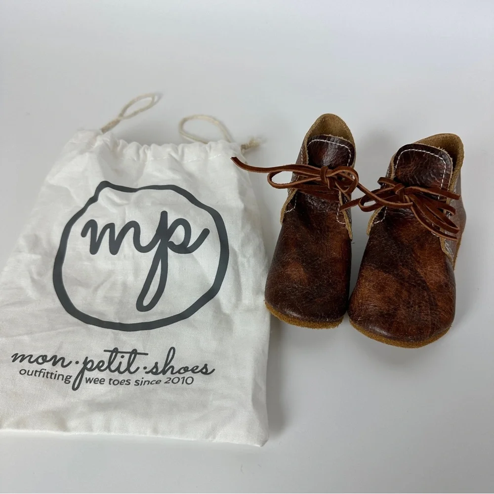 Size 4 SADDLE Oxfords Mon‎ Petit Shoes leather boots